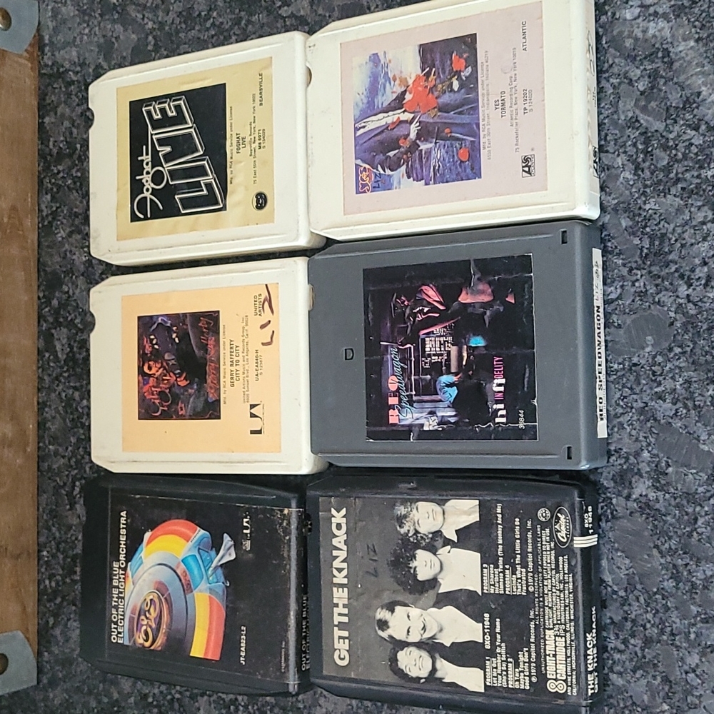 Vintage 8 Track Tapes - Collection of 6